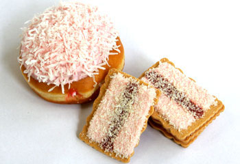 Krispy Kreme Krispy Kreme ‘Iced Dough-Vo’ (left) and Arnott’s Iced Vo Vos (right)
